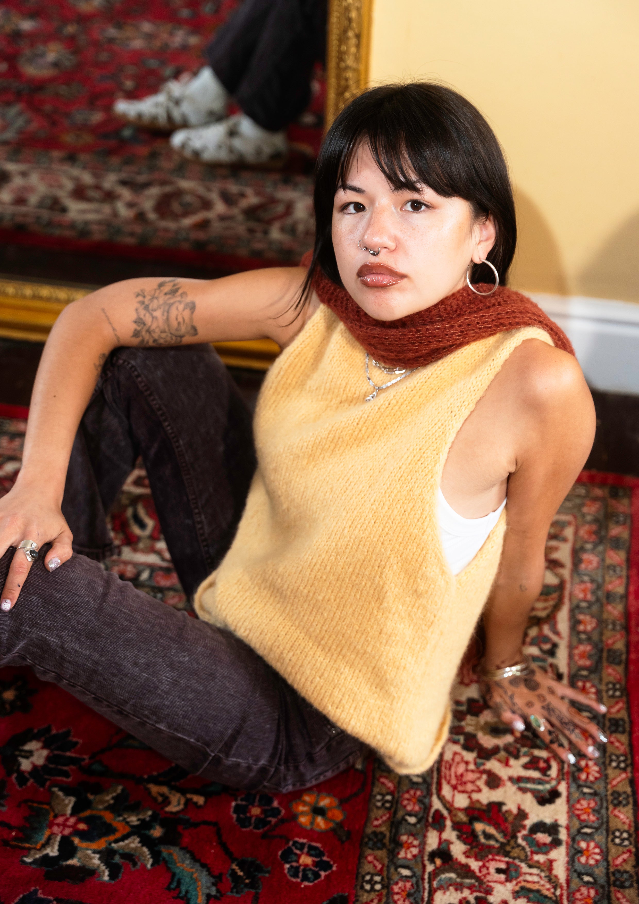 BRICK • SILK SCARF