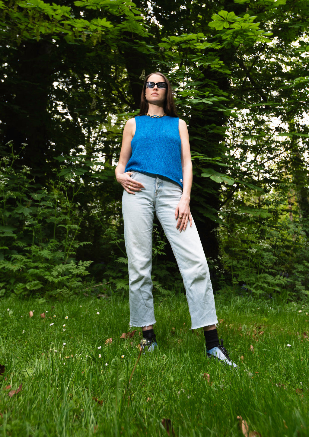 COBALT • SLEEVELESS • KNIT TOP