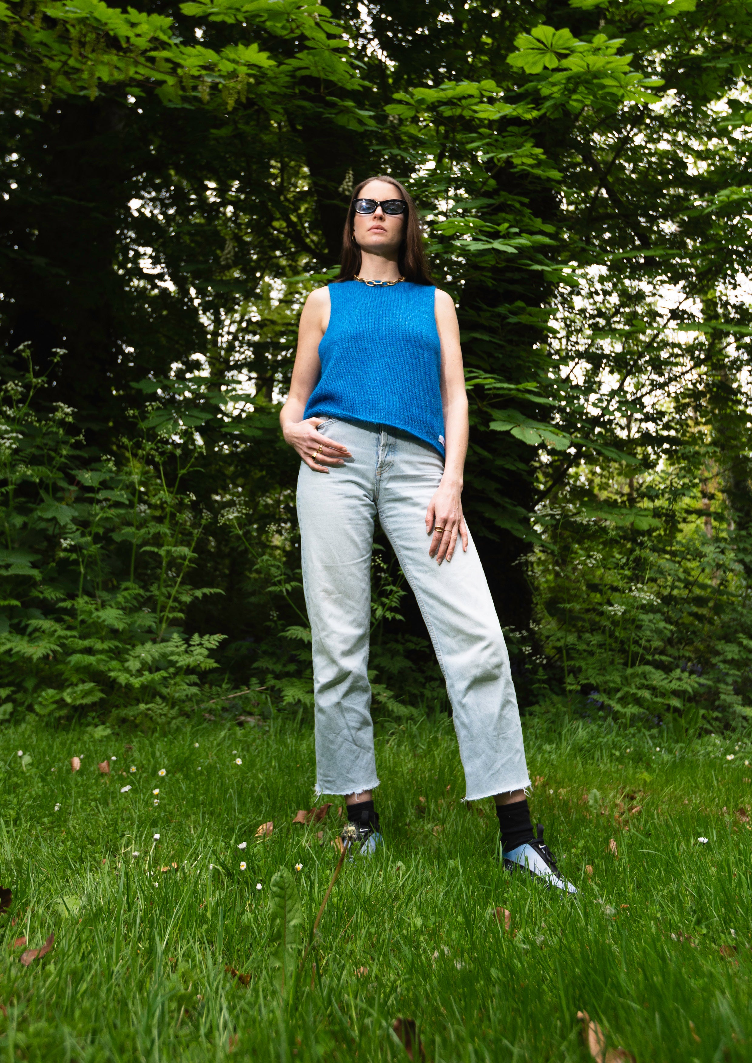 COBALT • SLEEVELESS • KNIT TOP
