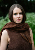 CHOCOLATE • SLEEVELESS • KNIT TOP