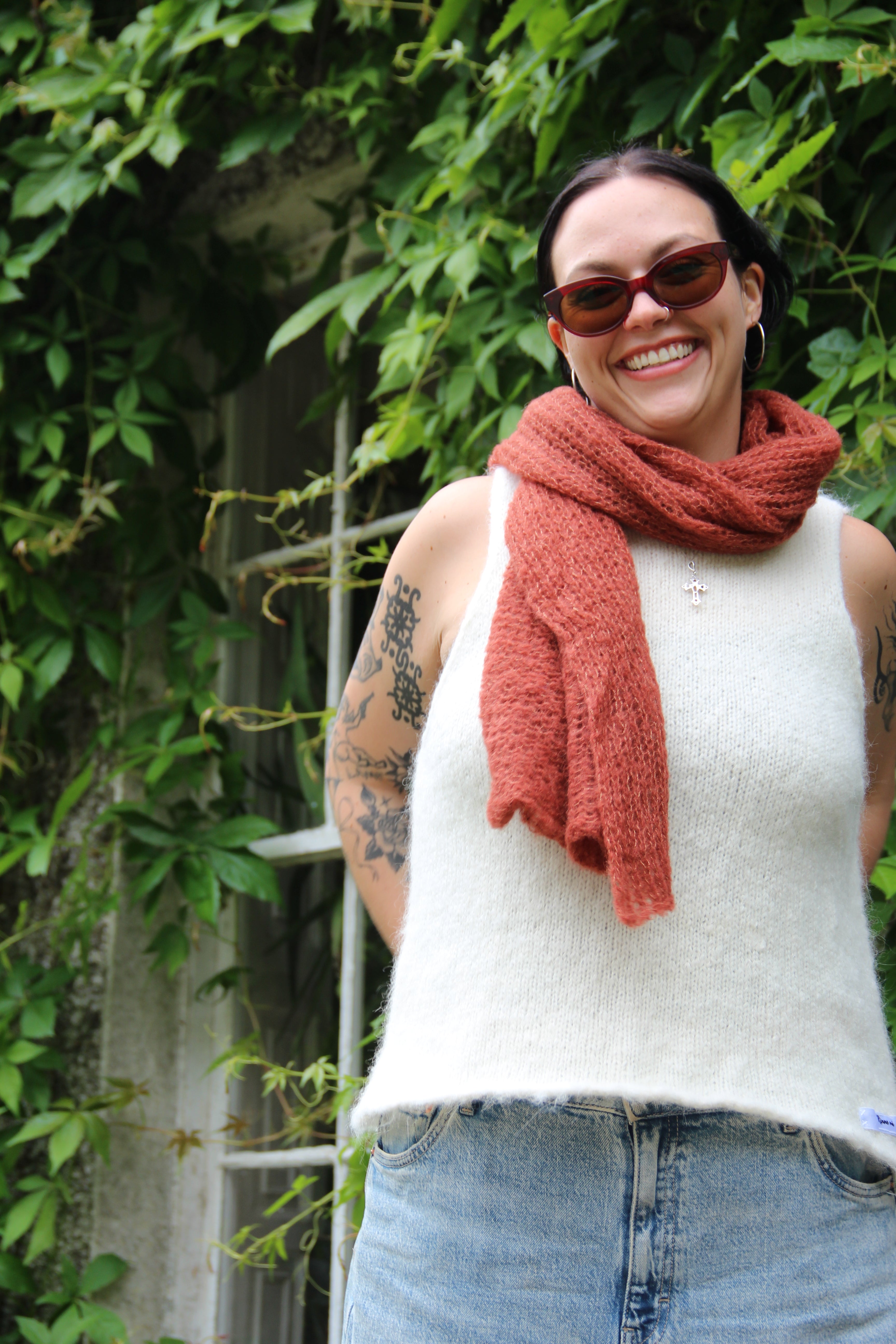 BRICK • SILK SCARF