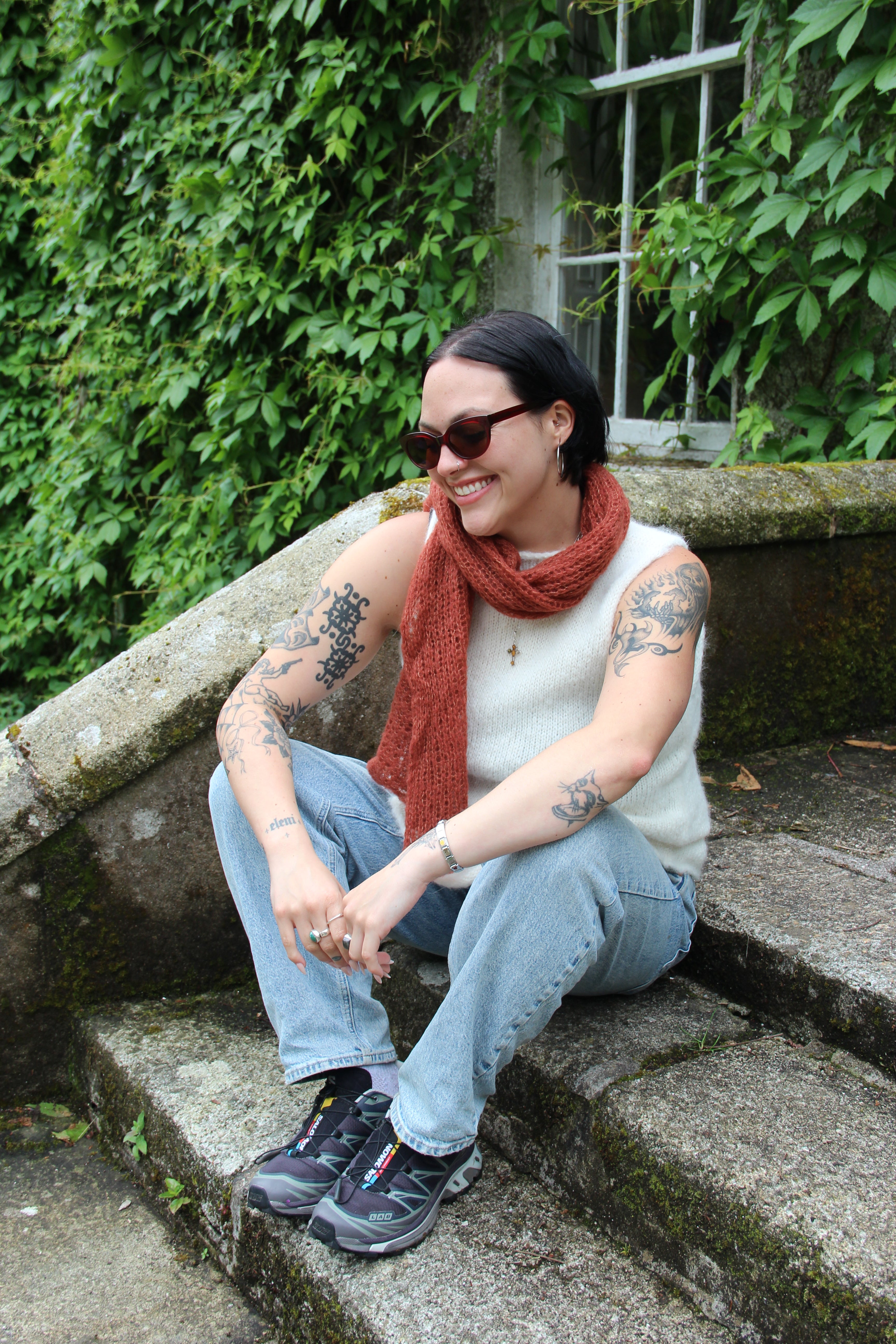 BRICK • SILK SCARF
